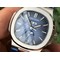 NAUTILUS-5726-COMPLICATED-SS-1-1-BEST-EDITION-BLUE-TEXTURED-DIAL-ON-BLUE-LEATHER-STRAP-A324 Replica