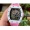 Richard-Mille-055-RM-055-White-Ceramic-on-Pink-Rubber-Strap Replica