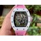 Richard-Mille-055-RM-055-White-Ceramic-on-Pink-Rubber-Strap Replica