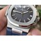 NAUTILUS-5711-RG-GRF-1-1-BEST-EDITION-WHITE-TEXTURED-DIAL-ON-BLACK-LEATHER-STRAP-324CS Replica