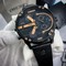 Diesel-Full-Black-Gold-Chrono-Leather-Strap Replica
