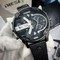 Diesel-Full-Black-White-Chrono-Leather-Strap Replica