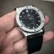 Hublot-Big-Bang-Leather-Strap-Full-Black-Silver-Case Replica