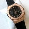 Hublor-Black-Gold-Chrono-Hight-Version-on-Black-Leather-Strap Replica