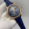 Montblanc-Classic-Chrono-World-BLue-Dial-Lither-Strap Replica