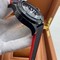 Breitling-Avenger-Black-Red-Chrono-High-Version-on-Black-Leather-Strap Replica
