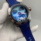 Corum-Babble-Skull-Blue-On-Blue-Lither-Strap Replica