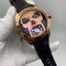 Corum-Babble-Gold-Skull-Black-Leather-Strap Replica