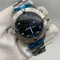 Breitling-Silver-Black-Chrono-High-Version-on-SS-Strap Replica