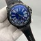 Roger-Dubuis-Excalibur-Blue-Dial-Rome-Numbers-On-Black-Leather-Strap Replica