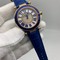 Frankc-Muller-Diamond-Blue-White-Dial-on-Blue-Leather-Strap Replica