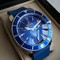 Breitling-Chronometr-Blue-Rubber-Strap Replica