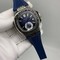 Patek-Philippe-Nautilus-Engraved-Silver-Blue-Dial-Chrono-High-Version Replica