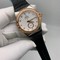 Omega-Diamond-Black-Leather-Strap-Gold Replica