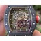 RM055-NTPT-KVF-Best-Edition-Skeleton-Dial-Gold-on-White-Rubber-Strap-MIYOTA8215-V3 Replica