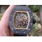 RM055-NTPT-KVF-Best-Edition-Skeleton-Dial-Gold-on-Black-Rubber-Strap-MIYOTA8215-V3 Replica