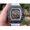 RM055-NTPT-KVF-Best-Edition-Skeleton-Dial-Red-Crown-on-White-Rubber-Strap-MIYOTA8215-V3 Replica
