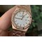 Lady-Royal-Oak-33mm-YG-JF-1-1-Best-Edition-Silver-Dial-Diamonds-Bezel-on-YG-Bracelet-Swiss-Quartz Replica