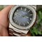 Nautilus-Jumbo-5711-PF-1-1-Best-Edition-Blue-Textured-Dial-Diamonds-Bezel-on-SS-Bracelet-A324-Clone Replica