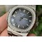 Nautilus-Jumbo-5711-PF-1-1-Best-Edition-Blue-Textured-Dial-Diamonds-Bezel-on-SS-Bracelet-A324-Clone Replica