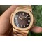 Nautilus-5711-1R-PPF-1-1-Best-Edition-Brown-Textured-Dial-on-RG-Bracelet-324CS Replica