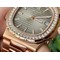 Nautilus-Jumbo-5711R-RG-PF-1-1-Best-Edition-Brown-Textured-Dial-Diamonds-Bezel-on-RG-Bracelet-A324-Clone Replica