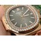 Nautilus-Jumbo-5711R-RG-PF-1-1-Best-Edition-Brown-Textured-Dial-Diamonds-Bezel-on-RG-Bracelet-A324-Clone Replica