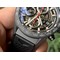 Calibre-Heuer-01-Chrono-43mm-Ceramic-XF-1-1-Best-Edition-Skeleton-Dial-Red-Hand-on-Black-Rubber-Strap-A1887 Replica