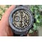 Calibre-Heuer-01-Chrono-43mm-Ceramic-XF-1-1-Best-Edition-Skeleton-Dial-on-Black-Rubber-Strap-A1887 Replica