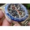 Calibre-Heuer-01-Chrono-43mm-Blue-Ceramic-SS-XF-1-1-Best-Edition-Skeleton-Dial-on-SS-Bracelet-A1887 Replica