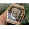 RM052-Polished-RG-Full-Paved-Diamonds-Skull-Dial-on-Black-Rubber-Strap-MIYOTA8215 Replica