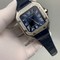 Cartier-De-Santos-Classic-Diamond-Blue-Dial Replica