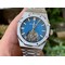 Royal-Oak-PVD-Tourbillon-R8F-v2-Best-Edition-SS-Sunburst-Tapisserie-Blue-Dial-on-PVD-Bracelet Replica