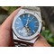 Royal-Oak-PVD-Tourbillon-R8F-v2-Best-Edition-SS-Sunburst-Tapisserie-Blue-Dial-on-PVD-Bracelet Replica