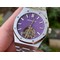 Royal-Oak-PVD-Tourbillon-R8F-v2-Best-Edition-SS-Sunburst-Tapisserie-Purple-Dial-on-PVD-Bracelet-Copy- Replica