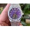 Royal-Oak-PVD-Tourbillon-R8F-v2-Best-Edition-SS-Sunburst-Tapisserie-Purple-Dial-on-PVD-Bracelet-Copy- Replica