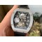 RM001-Tourbillon-Brushed-SS-JBF-Best-Edition-Black-Dial-on-Black-Leather-Strap Replica
