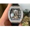 RM001-Tourbillon-Brushed-SS-JBF-Best-Edition-Black-Dial-on-Black-Leather-Strap Replica