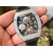 RM001-Tourbillon-Brushed-SS-JBF-Best-Edition-Black-Dial-on-Black-Leather-Strap Replica