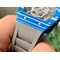 RM052-01-Tourbillon-PVD-Blue-Bezel-JBF-Best-Edition-Skeleton-Dial-on-Gray-Rubber-Strap Replica