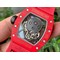RM052-01-Tourbillon-PVD-Red-Bezel-JBF-Best-Edition-Skeleton-Dial-on-Red-Rubber-Strap Replica