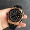 Royal-Oak-Offshore-Juan-Pablo-Montoya-SS-JF-Best-Edition-Gold-Dial-on-Black-Leather-Strap-A2226 Replica