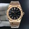 Royal-Oak-41mm-15400-YG-JF-1-1-Best-Edition-Black-Textured-Dial-on-RG-Bracelet-A3120-V5 Replica