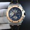 Royal-Oak-Offshore-Bucherer-JF-Best-Edition-Two-Tone-Blue-Dial-on-Black-Leather-Strap-A3126 Replica