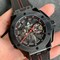 Big-Bang-Ferrari-Unico-Black-Ceramic-V6F-Best-Edition-Skeleton-Dial-on-Black-Gummy-Strap-HUB1288 Replica