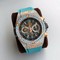 Big-Bang-Unico-Diamond-HBF-1-1-Best-Edition-Gold-Skeleton-Dial-Rainbow-Bezel-on-Blue-Rubber-Strap-A1242 Replica