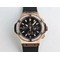 Big-Bang-44mm-SS-Gold-Dial-Diamond-Bezel-on-Black-Leather-Strap-HUB4104 Replica
