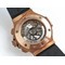 Big-Bang-44mm-SS-Gold-Dial-Diamond-Bezel-on-Black-Leather-Strap-HUB4104 Replica