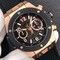 Big-Bang-Unico-45-5mm-SS-Gold-Bezel-Skeletonal-Dial-on-Black-Rubber-Strap-HUB1220 Replica