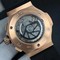 Big-Bang-44mm-Full-Gold-Case-Black-Dial-on-Black-Gummy-Strap-HUB4104 Replica